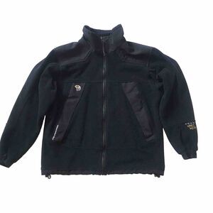 Mountain Hardware Gore Windstopper Fleece Jacket Black Womens SZ 10 Zip Pkts USA